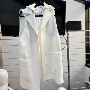 Philip Lim 3.1 Cream Blazer Vest with Detachable Hood